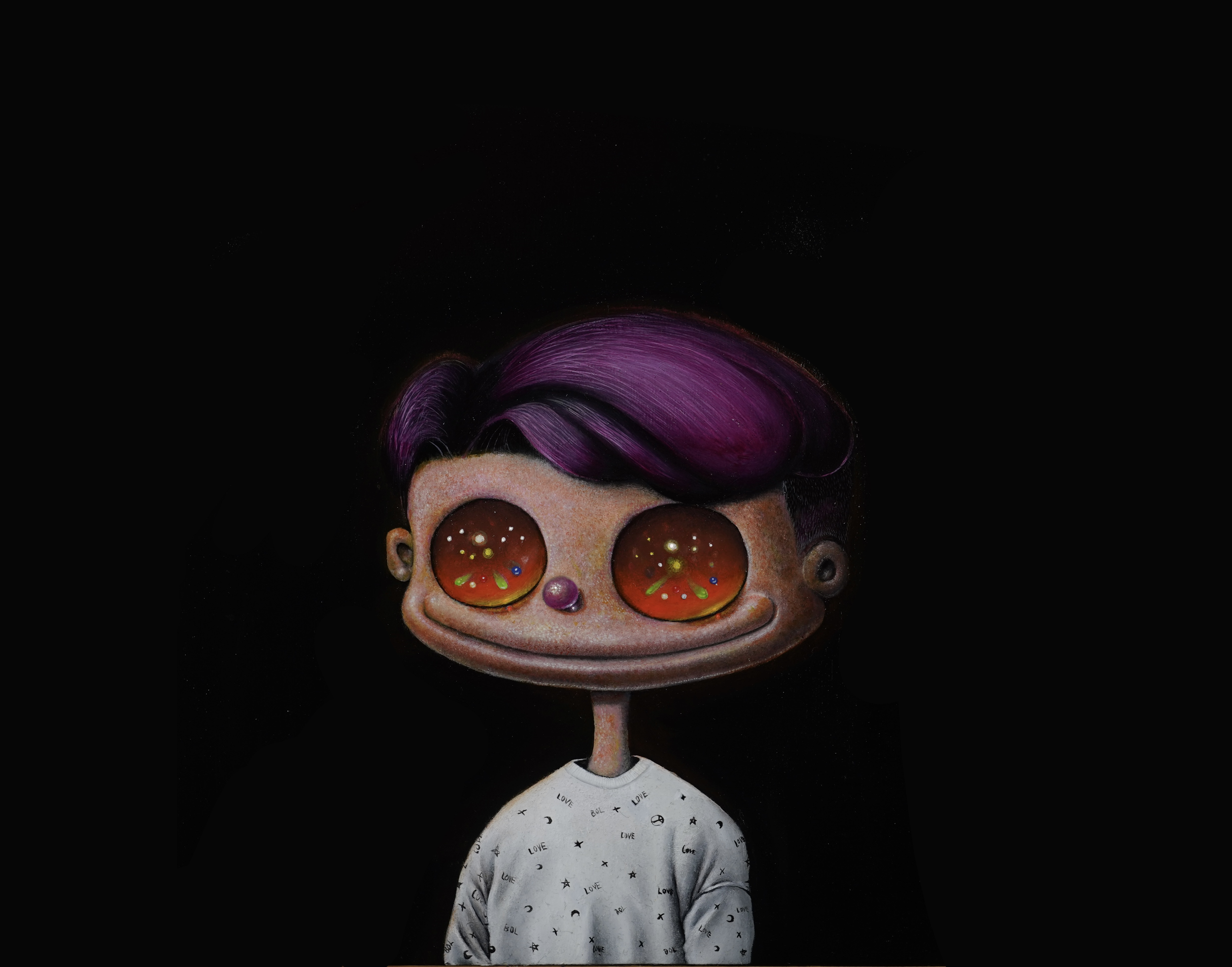 Enlightenment I, 
Oil on panel, 2025
Size: 16 x 18 inch