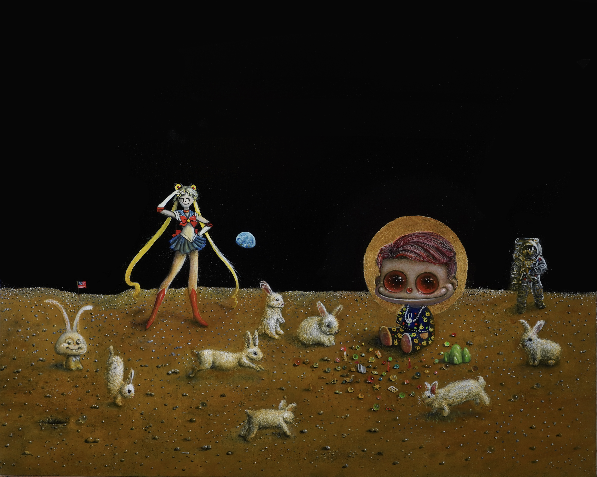 They Said It Was a Game, 
Oil on panel, 2025
Size: 16 x 18 inch 