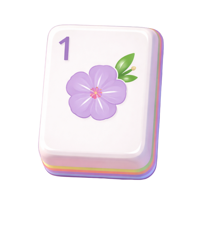 1 Dot tile from an American Mahjong set — used in private American Mahjong lessons in London