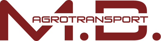 Logo van Agrotrans V.W.D. met rode tekst op zwarte achtergrond.