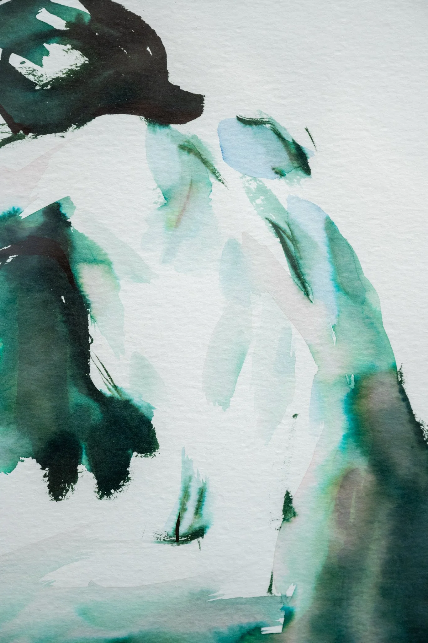 Kayla Back green ink painting haddar macdasi