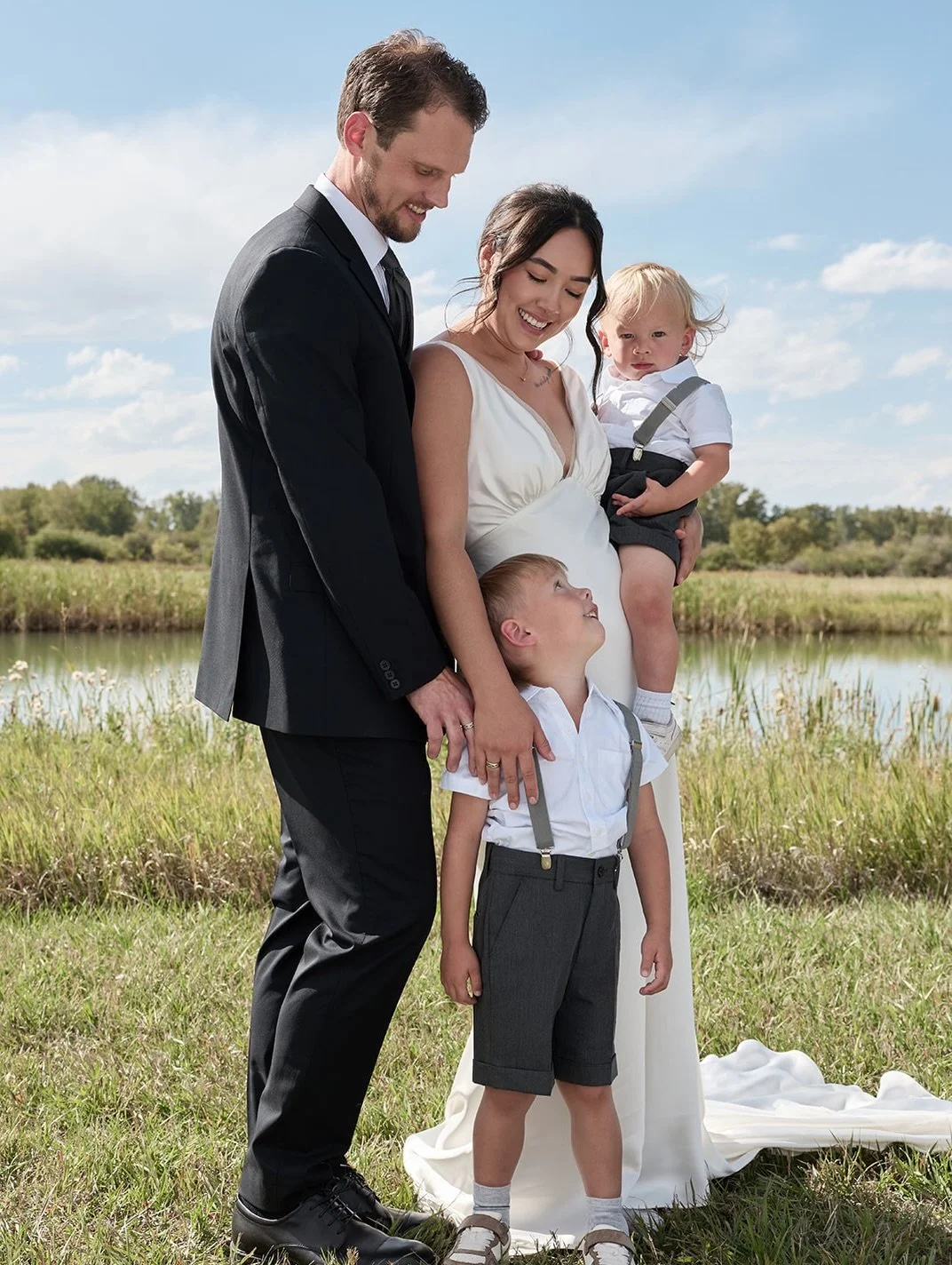 Kendra &amp; Marshall on their wedding day ✨