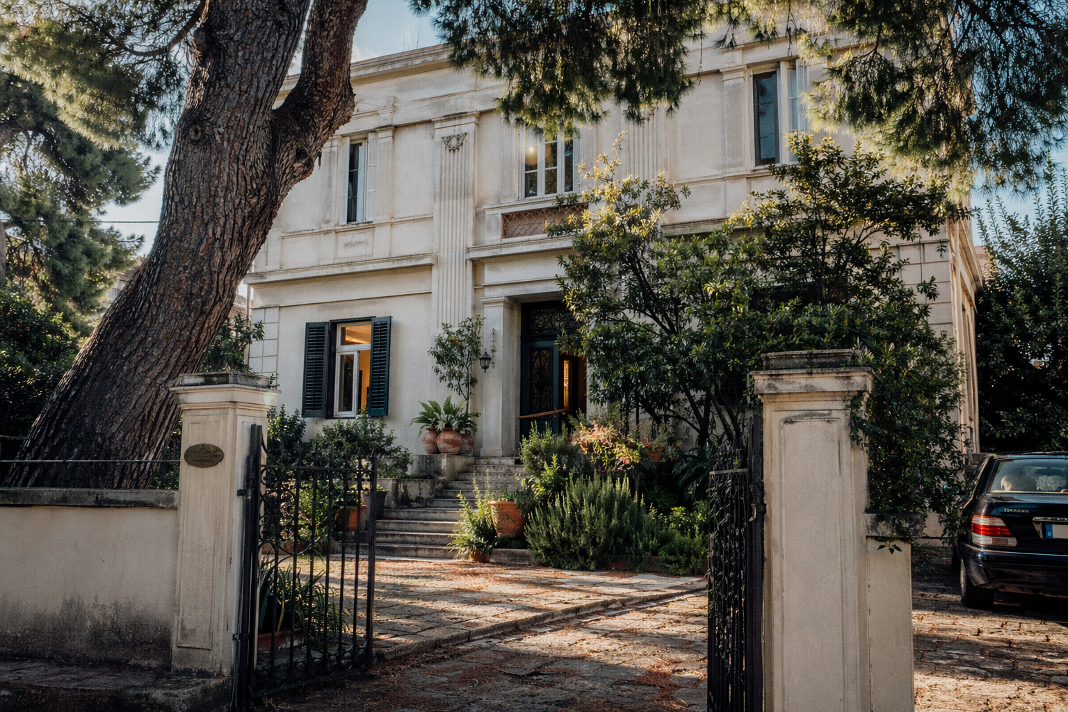 Luxury executive residence for sale in Ekali, Athens, Greece — private villa with mature garden
