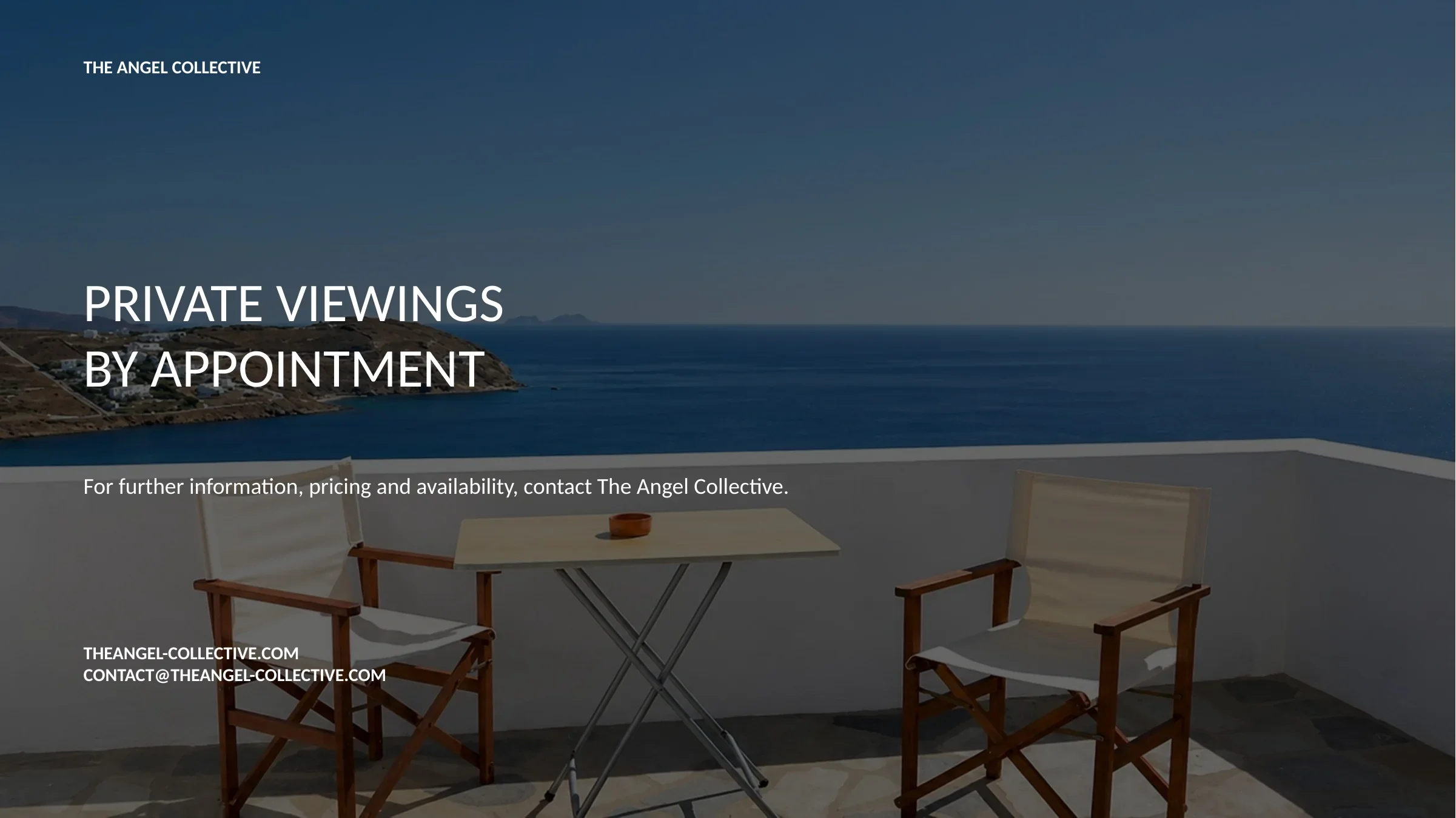 Private viewing and contact information for a hillside villa near Kalo Livadi Beach in Mykonos.