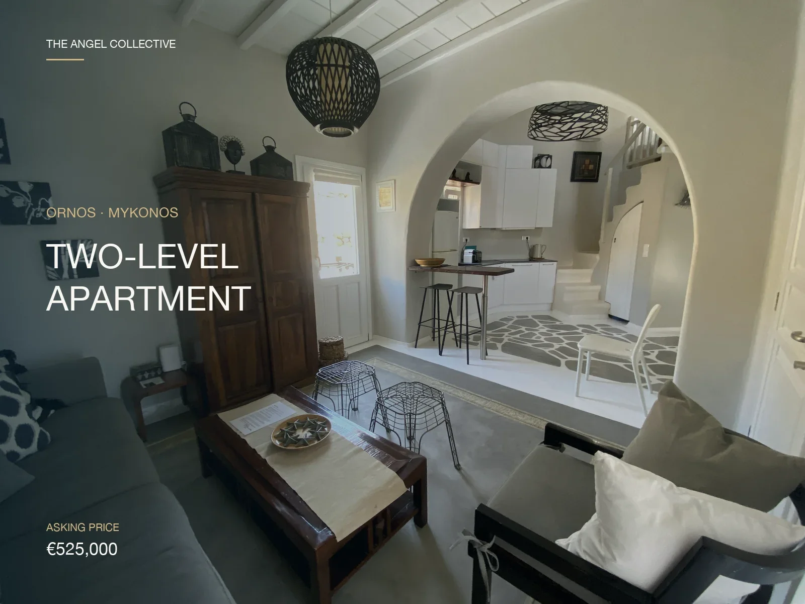 mykonos furnished two level apartment