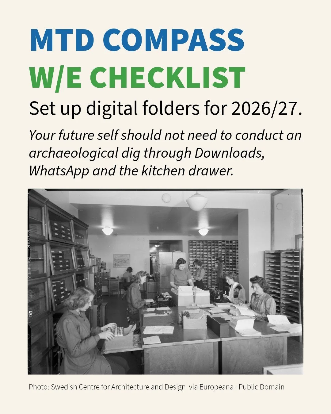One thing to sort this weekend: your 2026/27 digital filing system. 📁

If receipts, invoices and property records currently live across your inbox, Downloads folder, WhatsApp and the occasional kitchen drawer, now is a good time to give them a home.