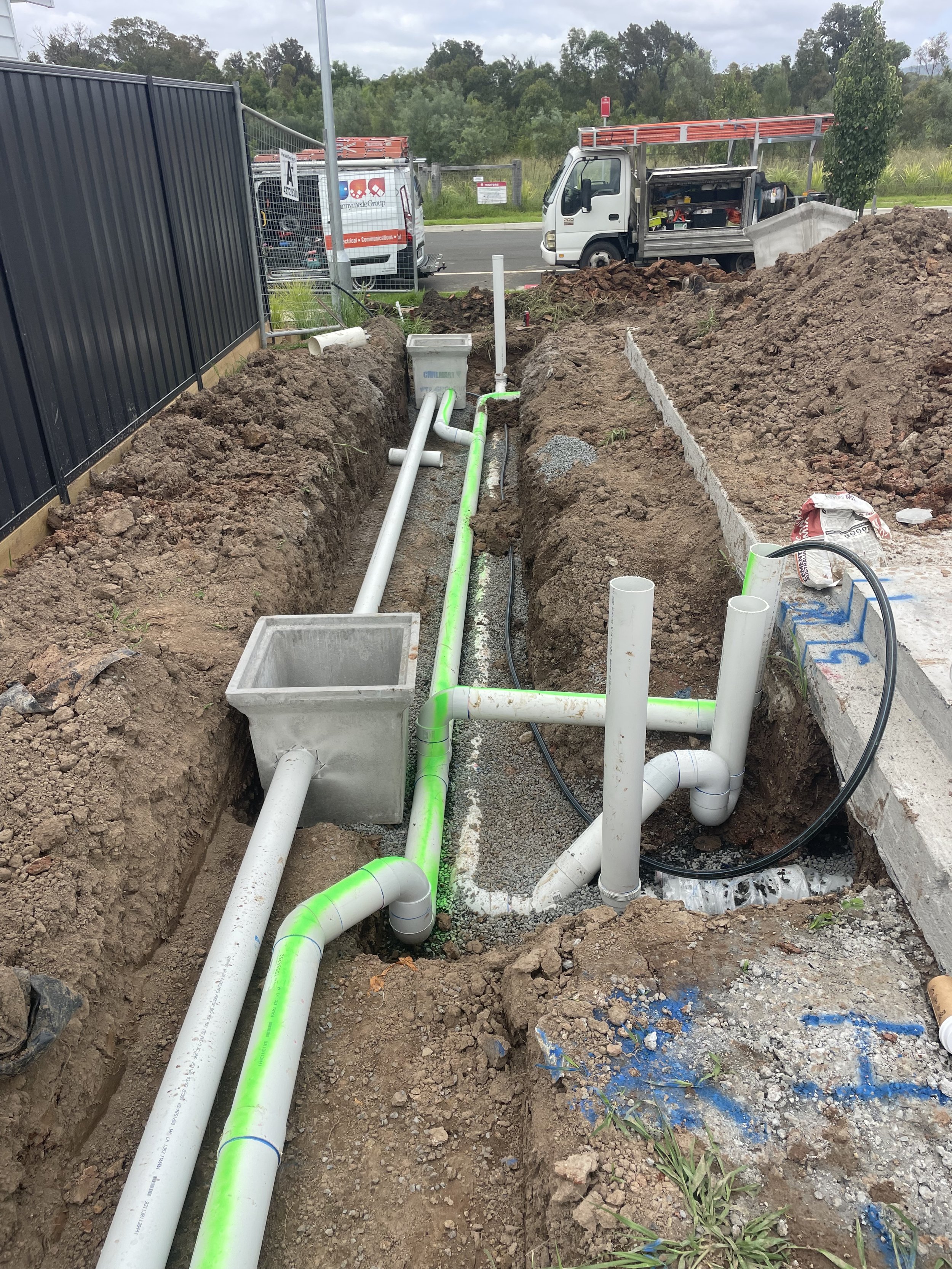 Installation of Sewer & Stormwater to new home