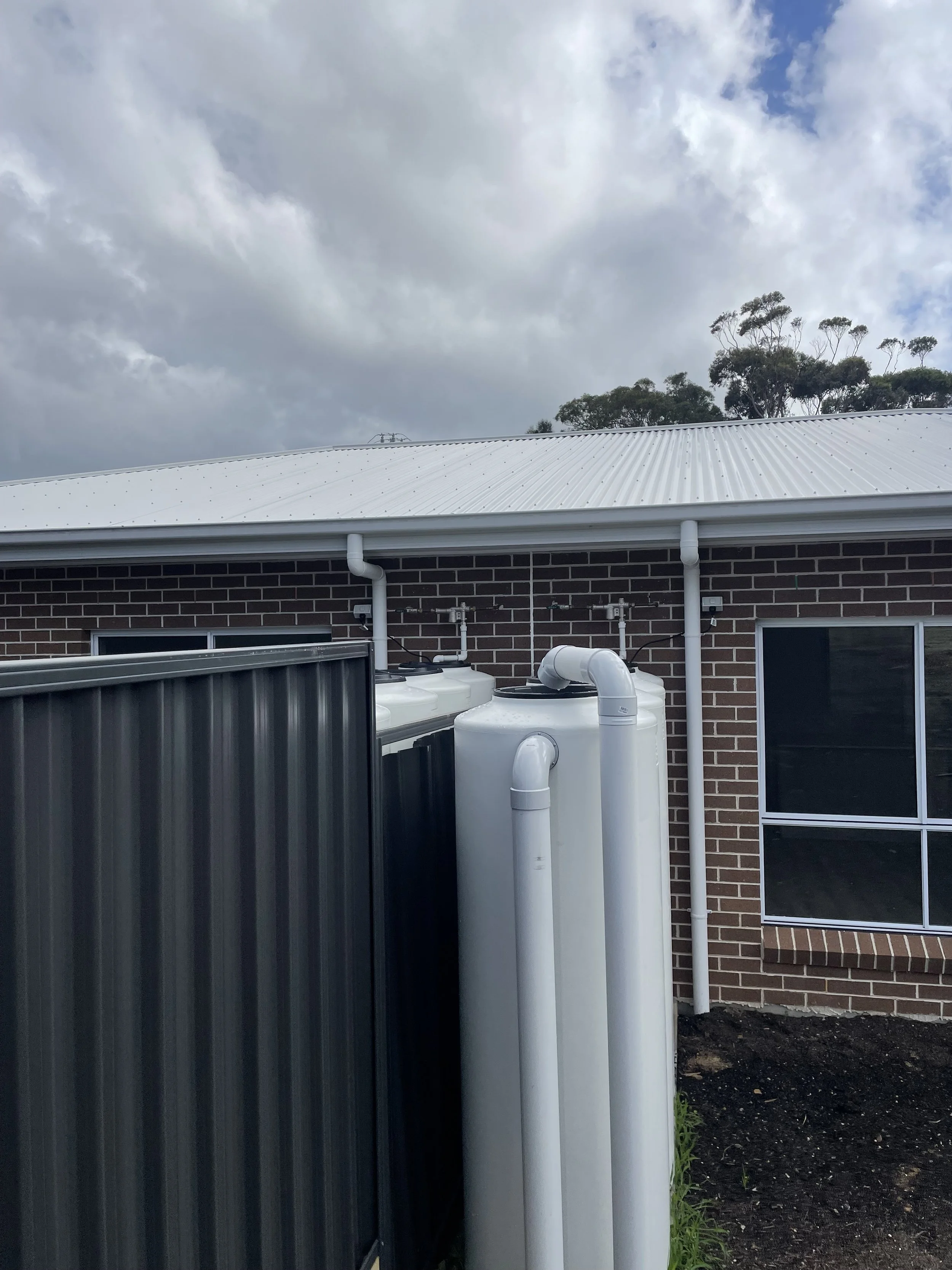 Rainwater tank Installations to Duplex