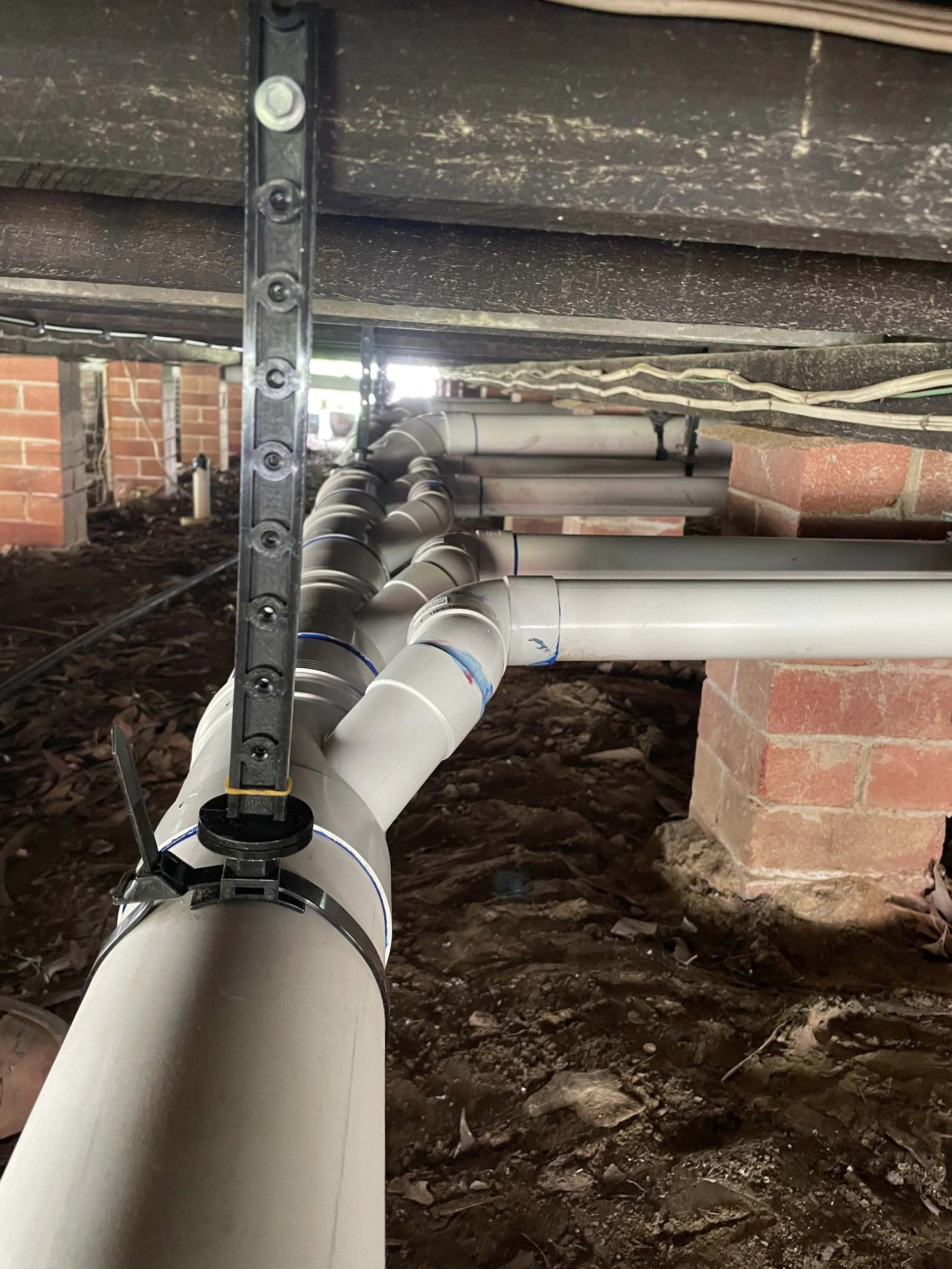 Replacing Aerial Sewer Drainage as part of a renovation to comply with Council Requirements