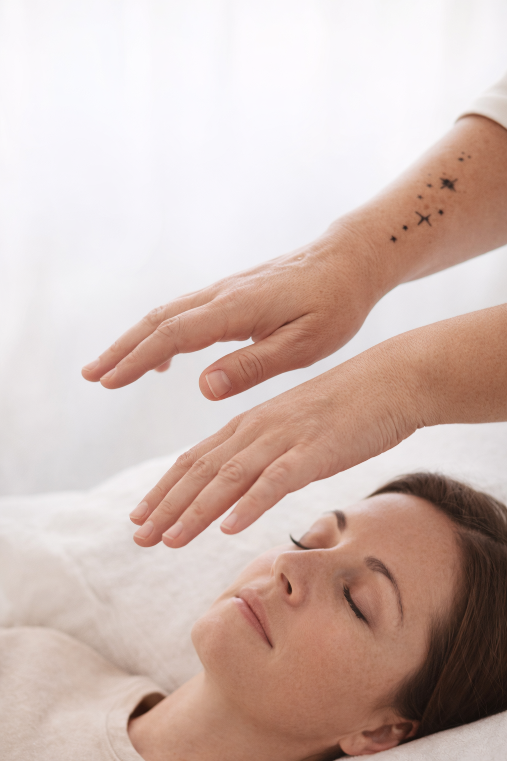 Reiki healing session in peaceful stillness