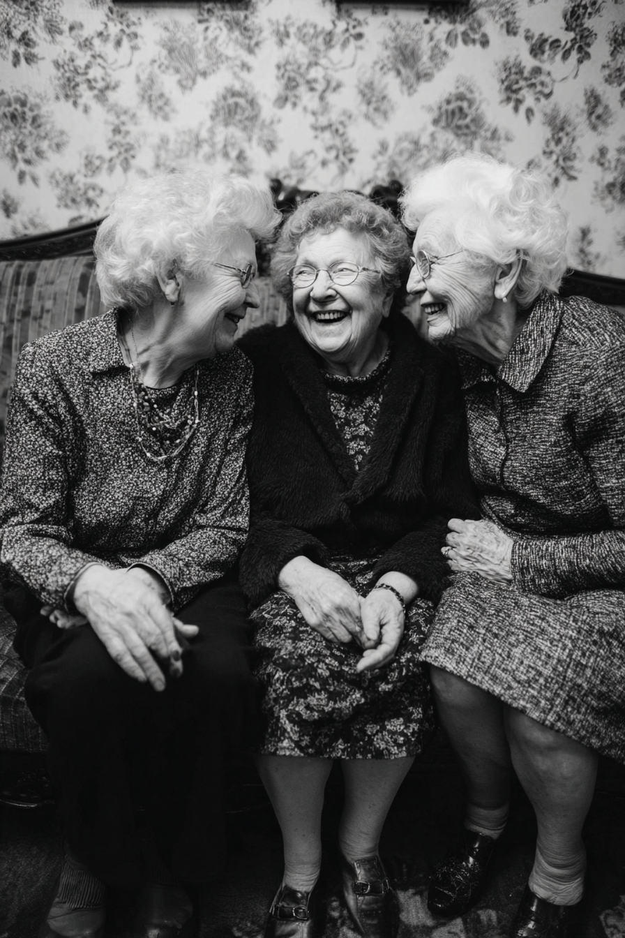 grandmas storytelling and laughing