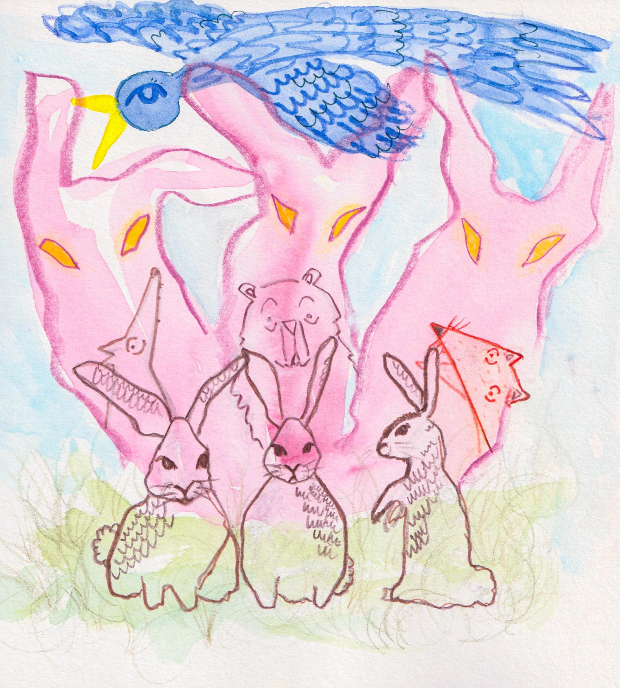 Three rabbits