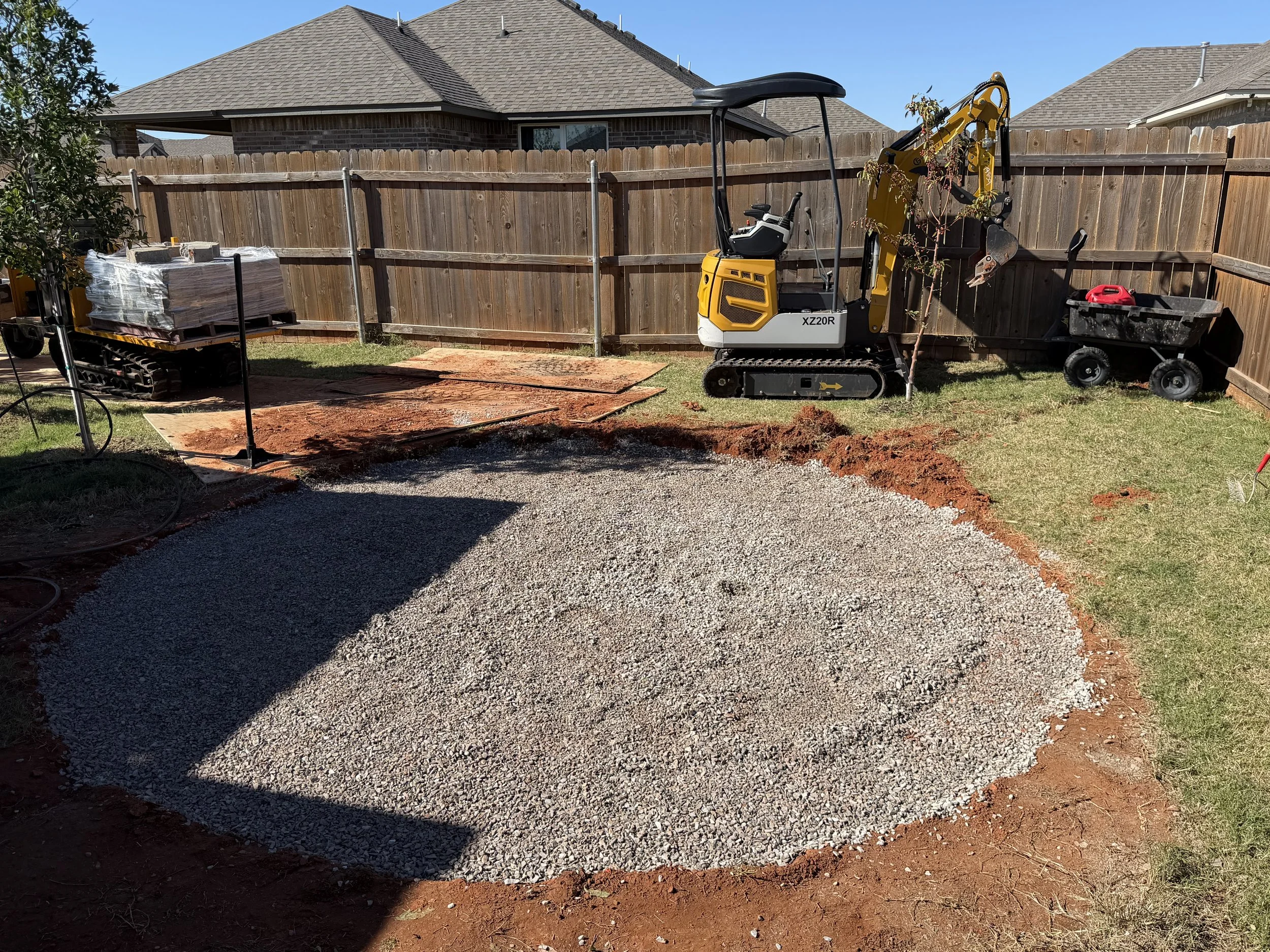 Compacted base for the firepit