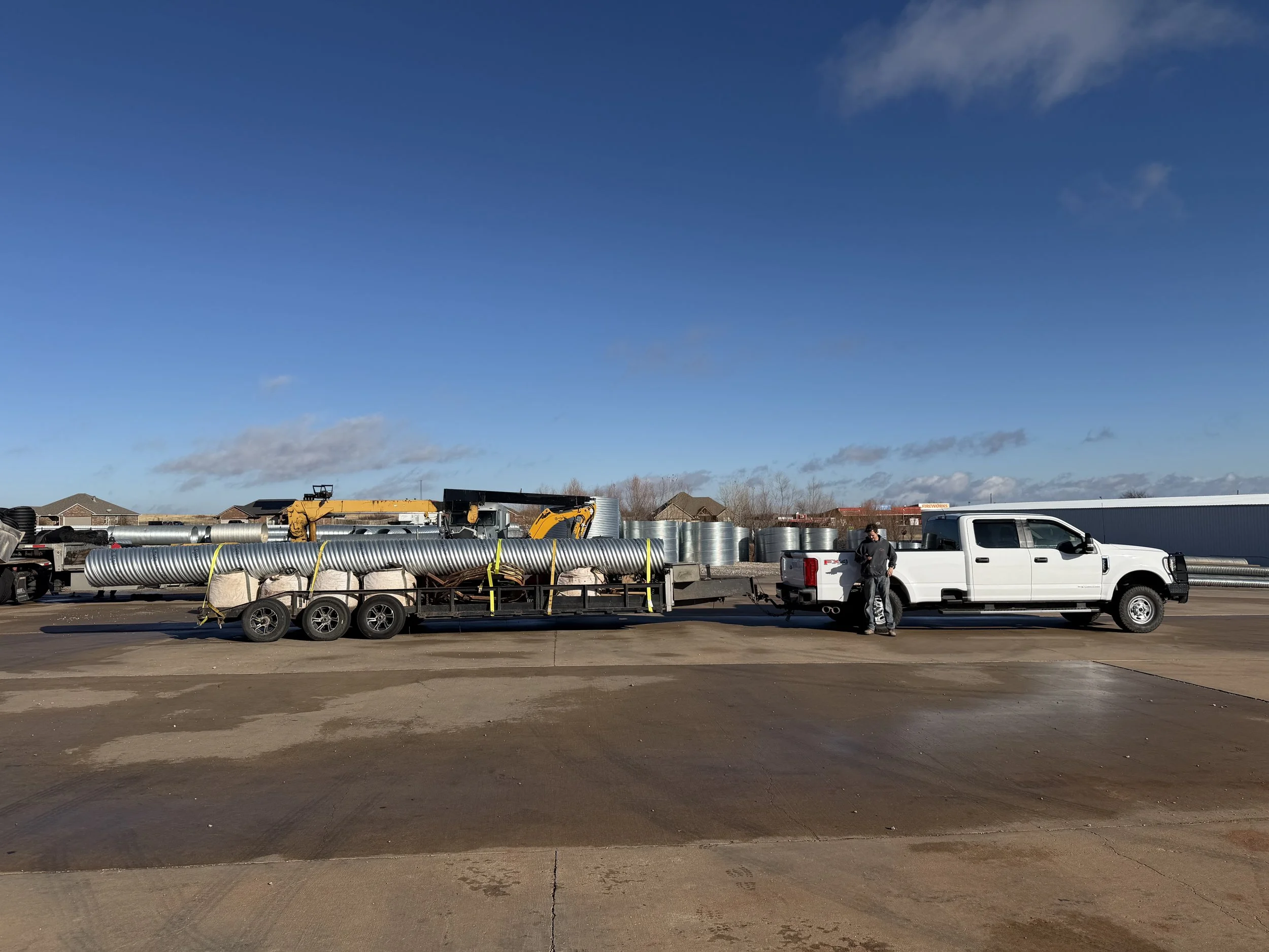 Loaded up for a culvert replacement job