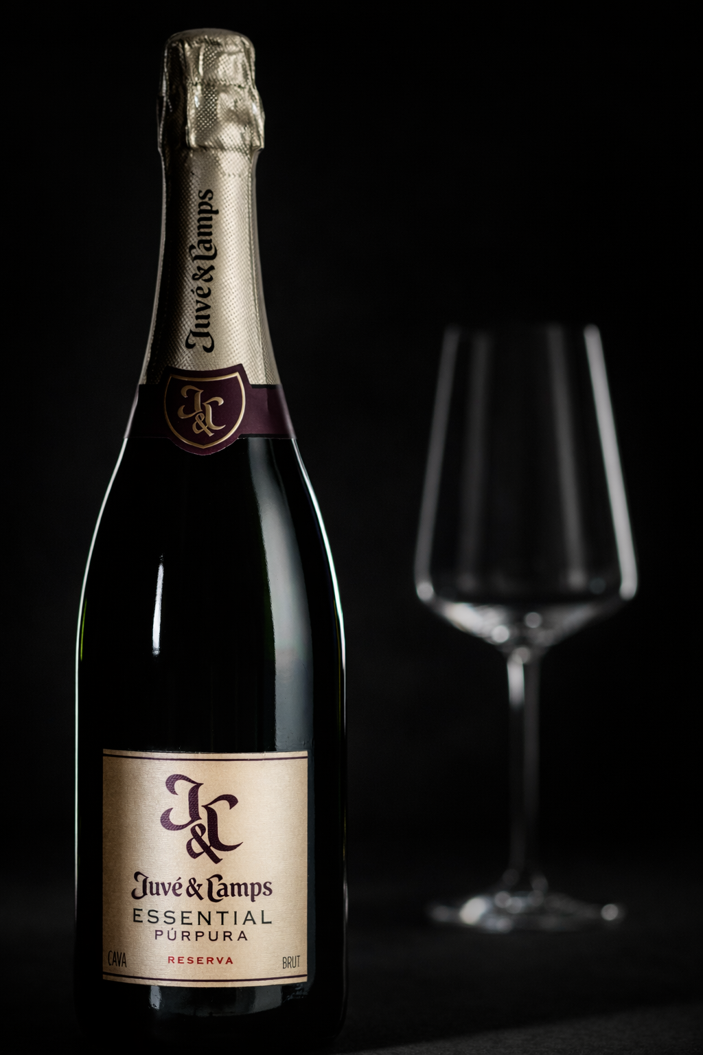 Fotografía gastronómica profesional de cava  Juve & Camps para bodega y restaurante en guipuzcoa