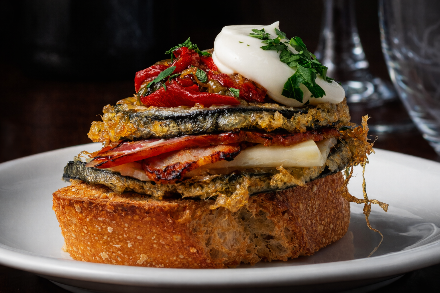 Fotografía gastronómica profesional de pintxo para restaurante en hondarribia