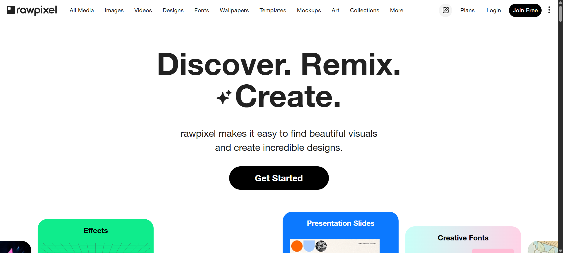 Creative and diverse stock visuals including artistic photos, illustrations, and design mockups for unique brand storytelling.