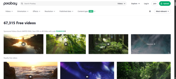 Pixabay royalty-free video footage and backgrounds for Squarespace sites in various industries.