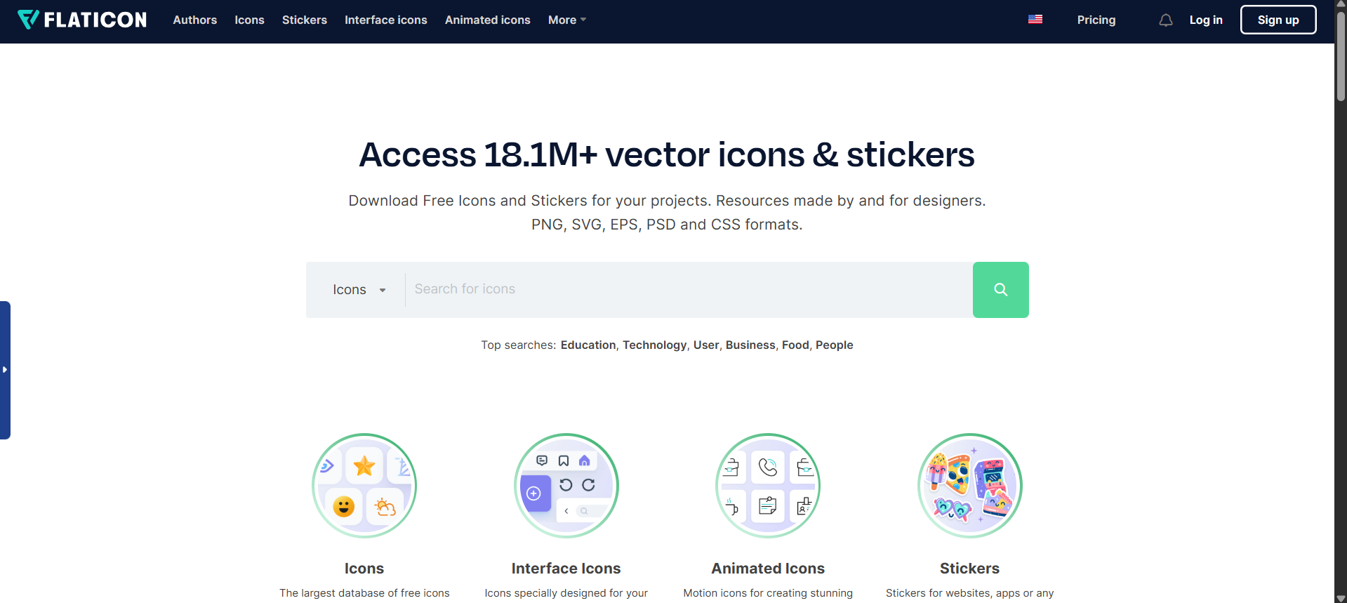 Flaticon scalable vector icons for Squarespace website UI, branding, and design customization.