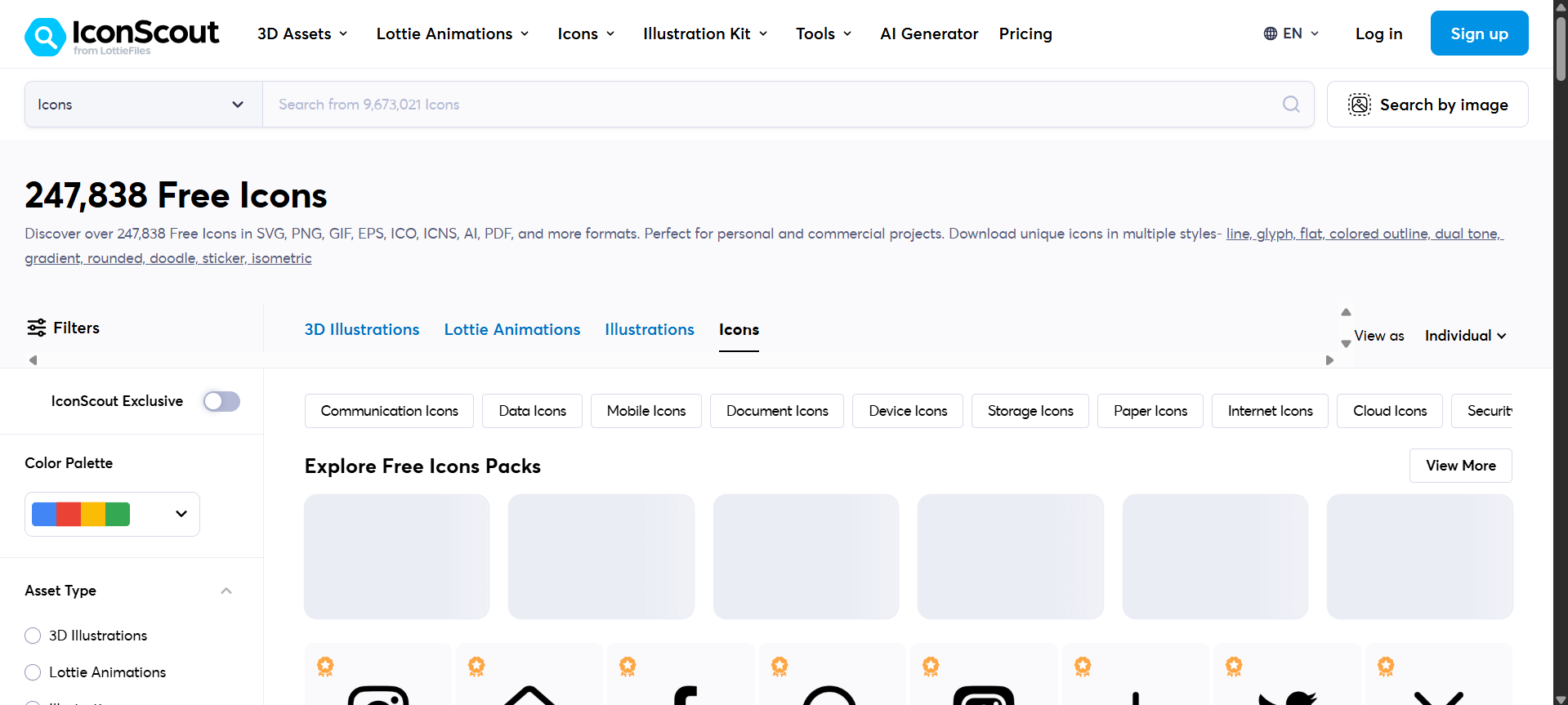 IconScout premium icon sets and illustrations for custom branding and visuals on Squarespace sites.
