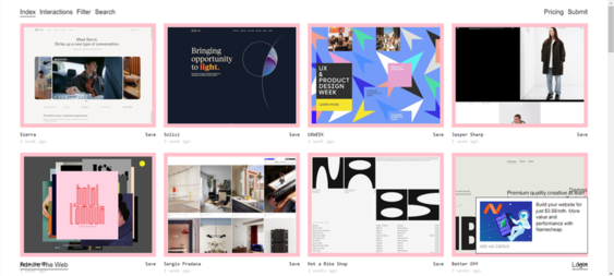Clean, modern, and professional website inspiration curated by Admire the Web