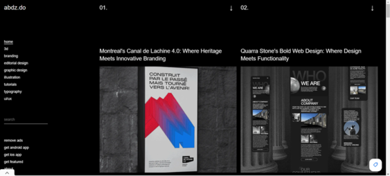 Bold and cutting-edge global web design trends and visual inspiration from Abduzeedo