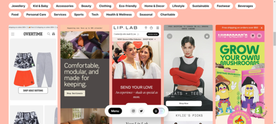 Beautiful and high-converting Shopify and Squarespace e-commerce website designs on Commerce Cream