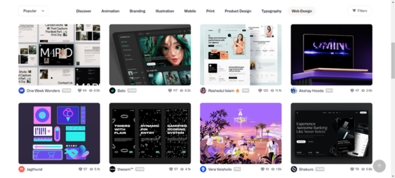 Creative web UI, micro interactions, and hero section inspiration from top designers on Dribbble
