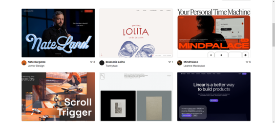 Innovative website interactions and layout ideas from the Webflow designer community adaptable to Squarespace