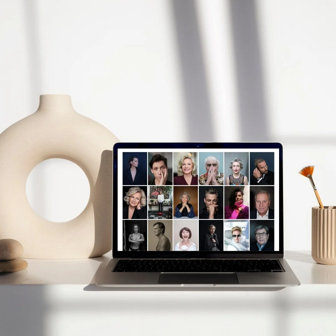 Diseño web en Squarespace para fotógrafo profesional de retrato y comercial, con portfolio editorial, branding artístico y estructura optimizada para clientes y prensa.
