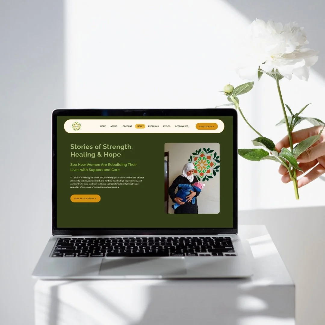 Diseño web en Squarespace para ONG de salud mental y bienestar comunitario, optimizado para donaciones, programas sociales, voluntariado y comunicación empática.