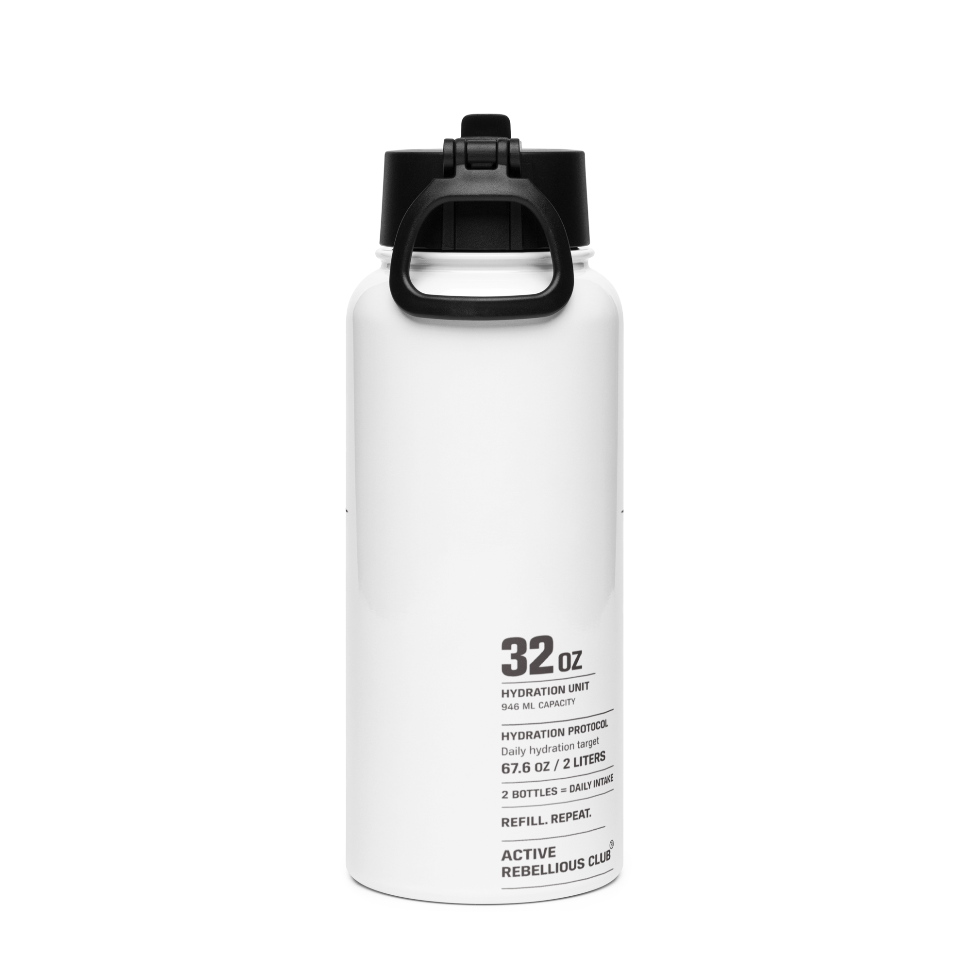 ASLC-stainless-steel-water-bottle-with-a-straw-lid-white-32-oz-back