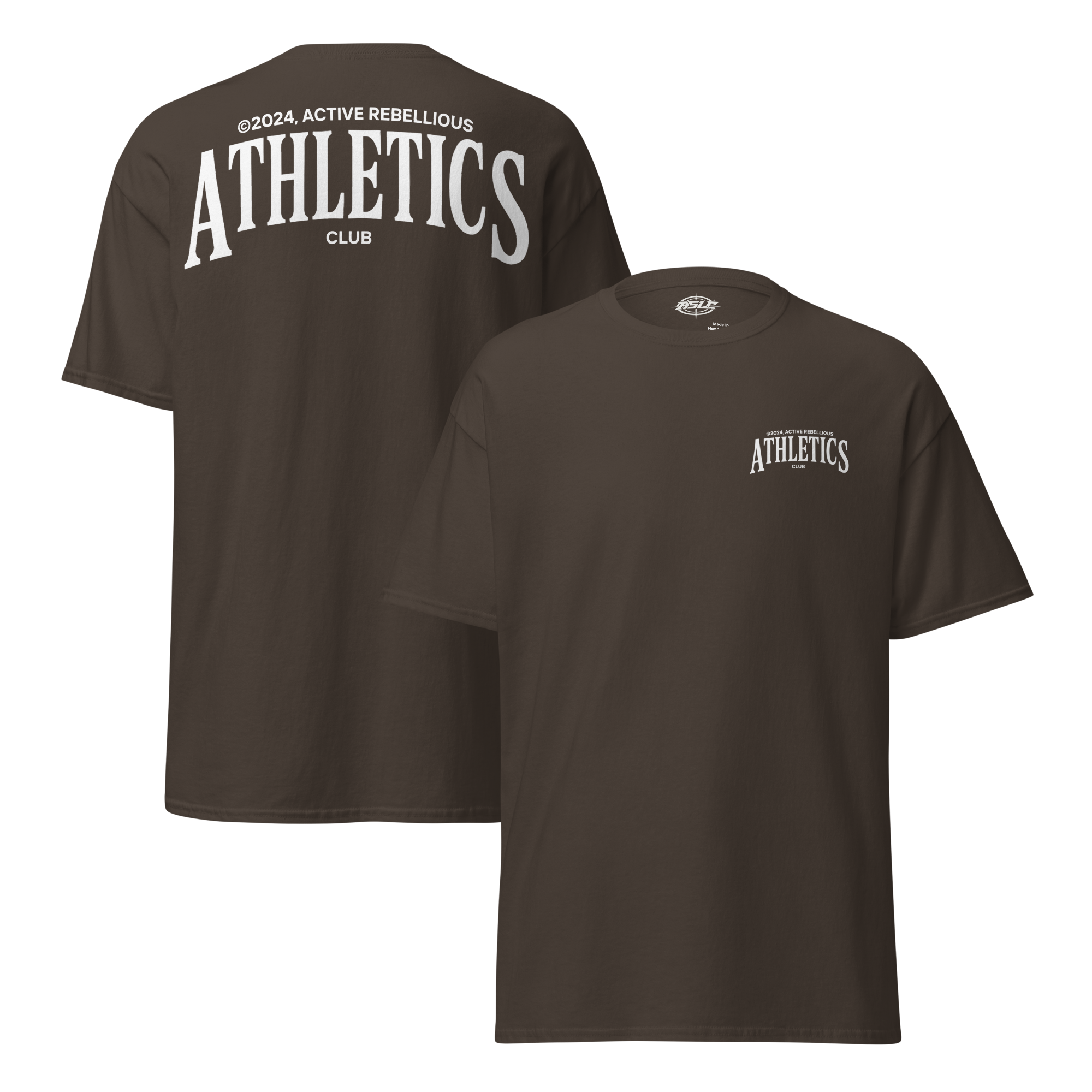 unisex-ASLC-Athletics-CLUB-GYM TEE-BROWN