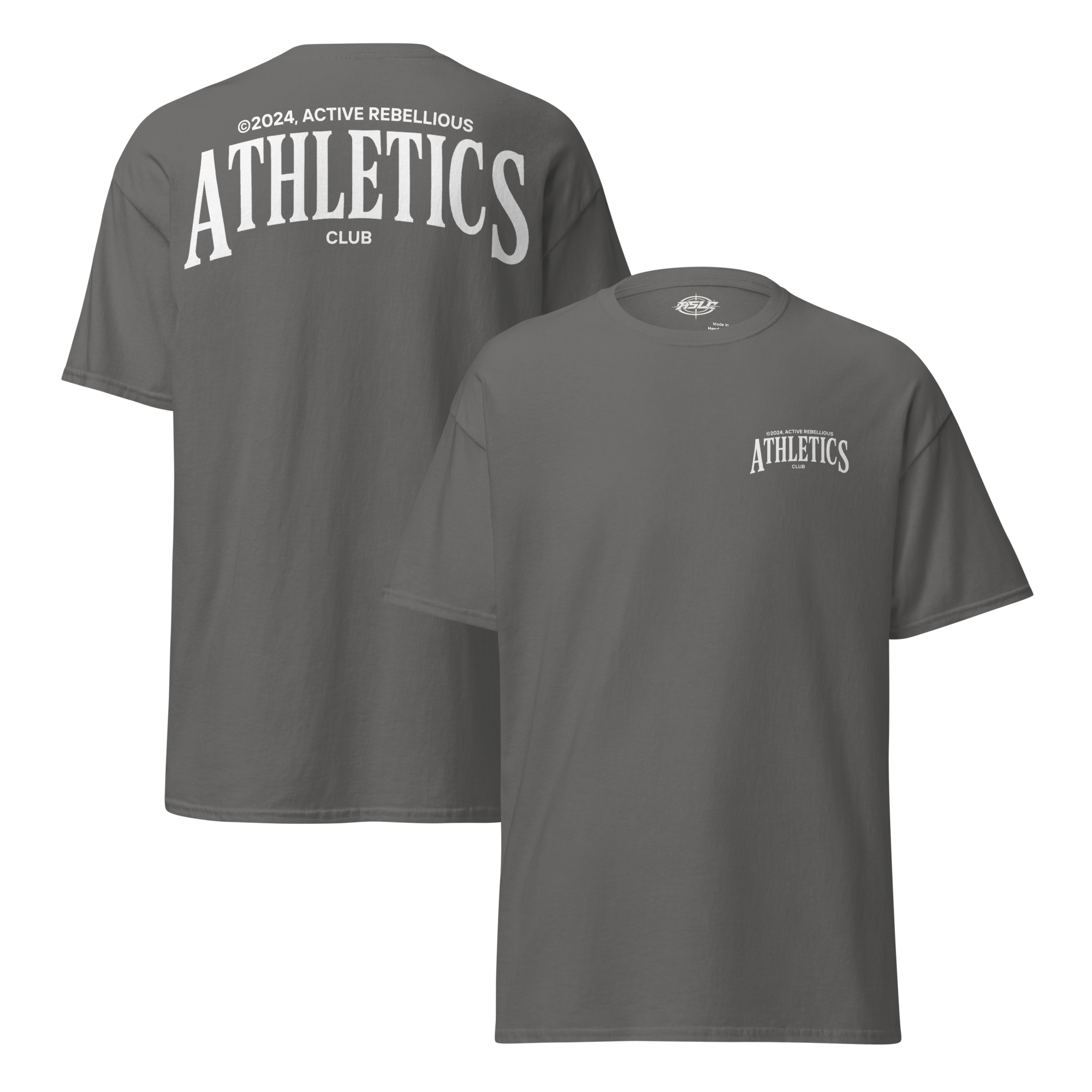 unisex-ASLC-Athletics-CLUB-GYM TEE-charcoal