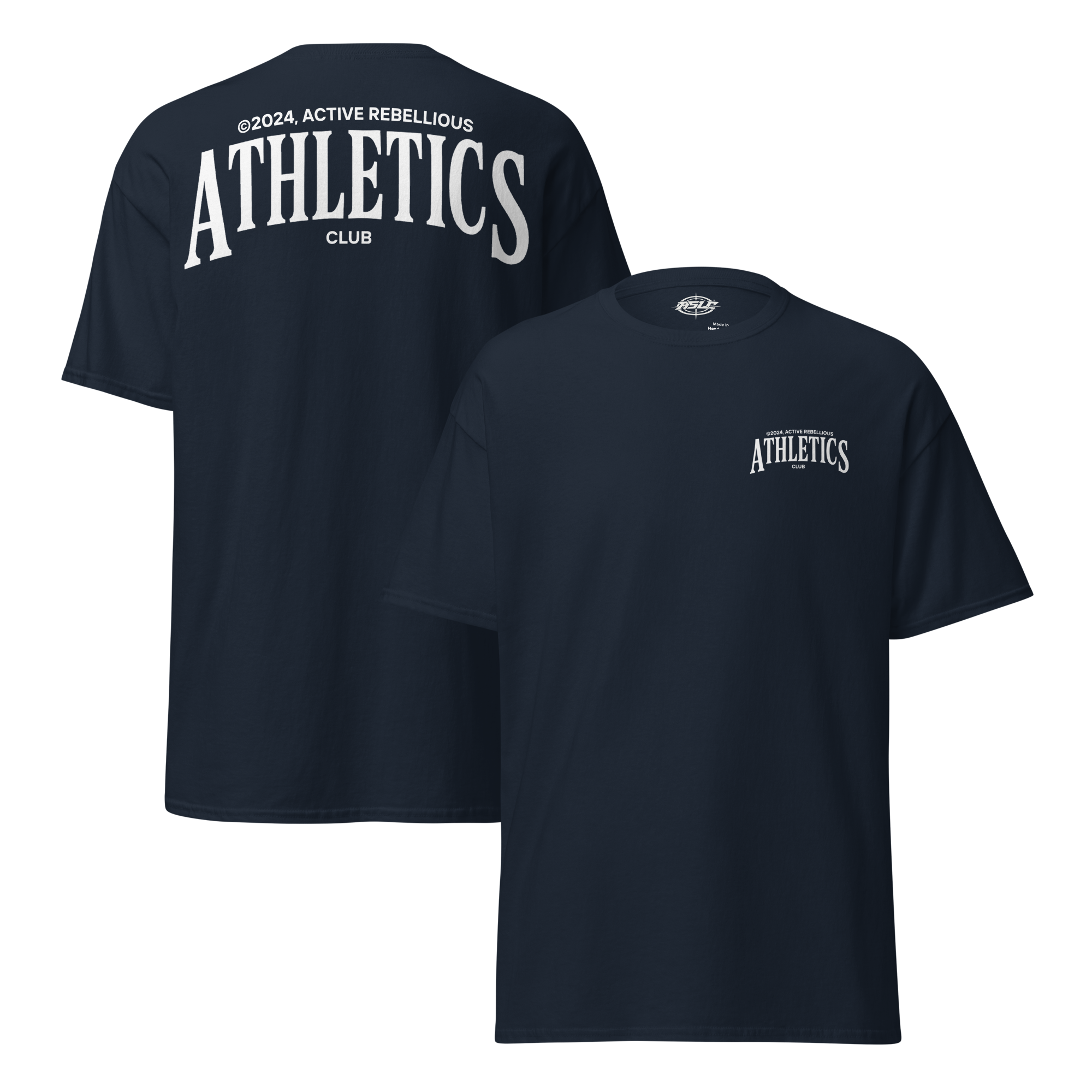 unisex-ASLC-Athletics-CLUB-GYM TEE-navy