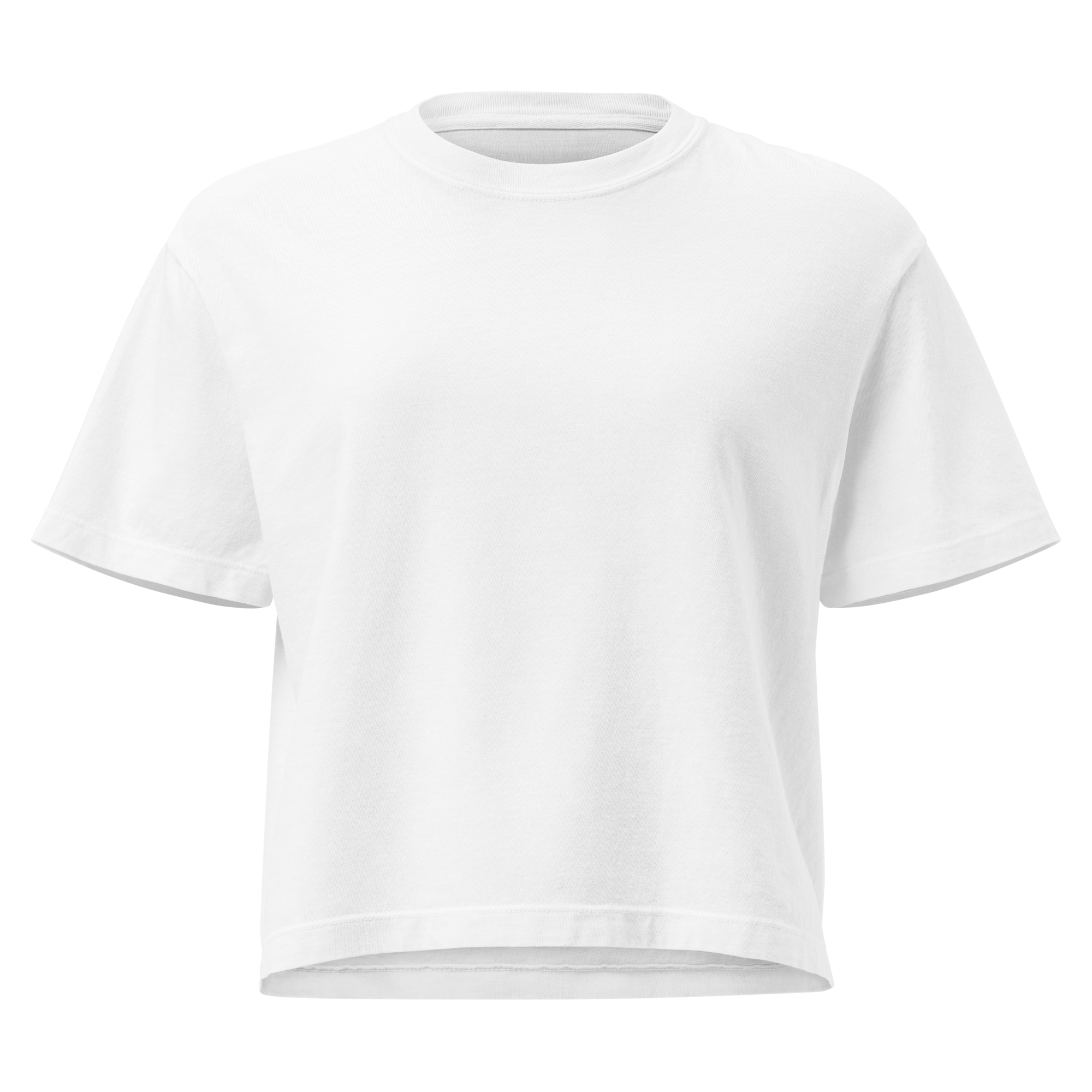 PERFECT BOX TEE FRONT - Boxy Mid-Length Gym Tee - Booty Club