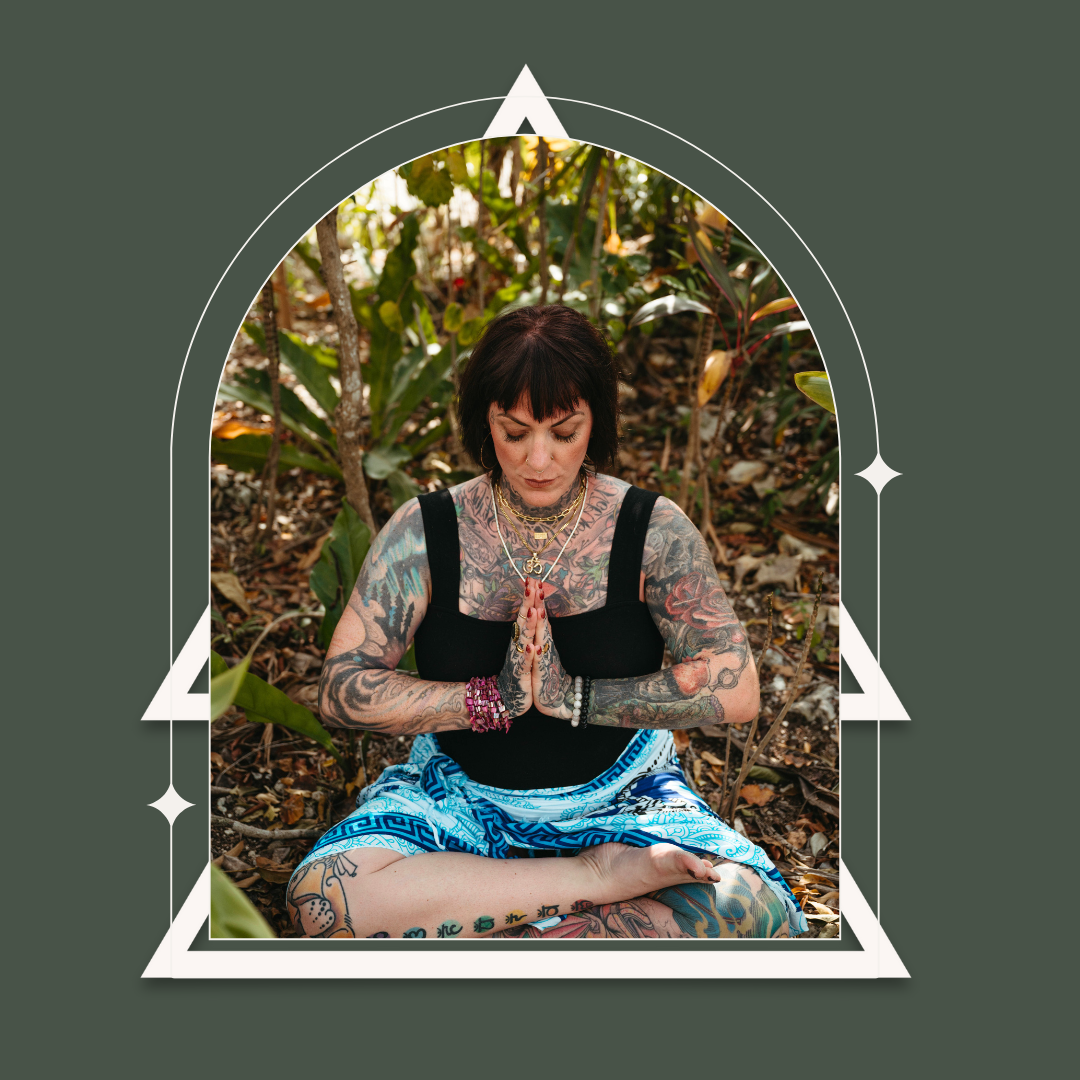 Woman in meditation practicing grounding and energy alignment for personal and professional balance