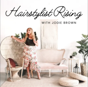 Featured on Hair Stylist Rising podcast discussing career growth, energy, and success behind the chair
