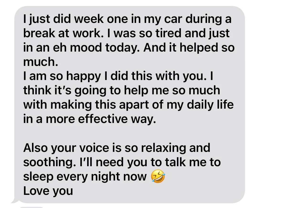 Client testimonial sharing increased clarity, alignment, and confidence through energy coaching for women and stylists