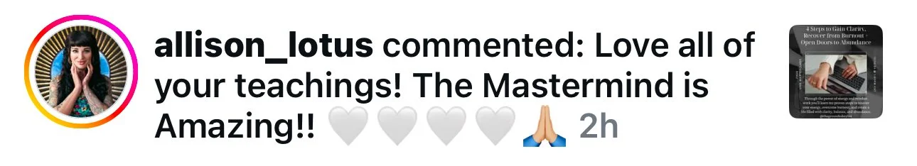 Client feedback describing reduced burnout and improved nervous system balance through energy coaching support