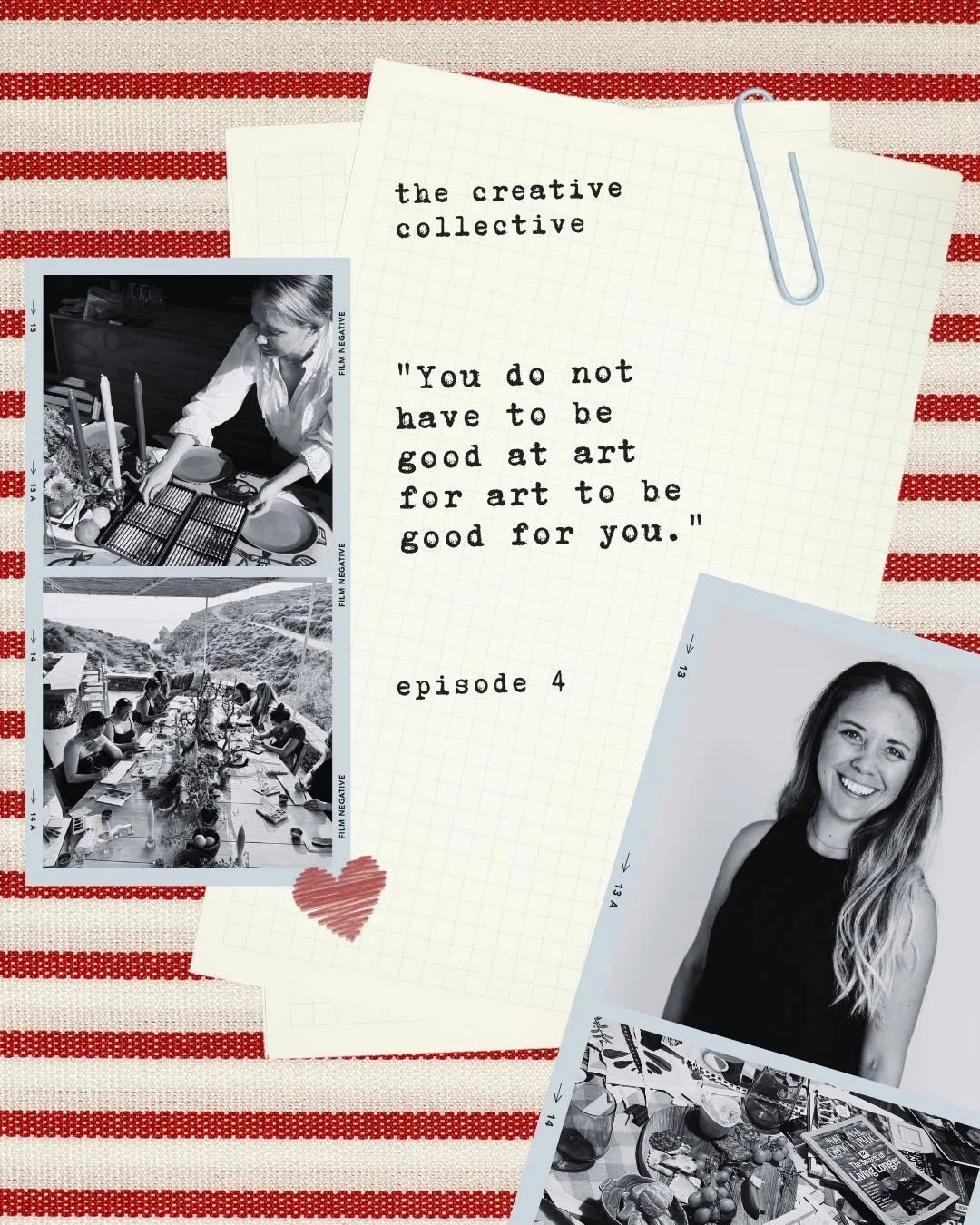 Does your art not looking "good" enough keep you from making? 🎨

In this episode of The Creative Collective Podcast we talk about this belief simply and directly.

You don't have to be an artist to benefit from creativity, you just have to