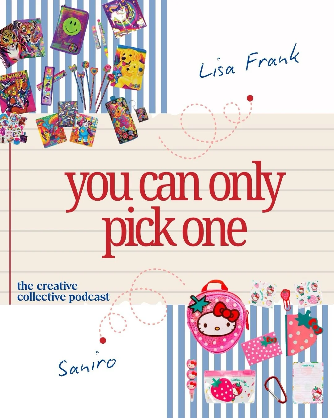 Lisa Frank or Sanrio. You only get one, and yes, we know that&rsquo;s unfair 🌈

This week on The Creative Collective Podcast, we&rsquo;re talking about creative nostalgia: the 90s crafts and art supplies we were obsessed with as kids. That means Per
