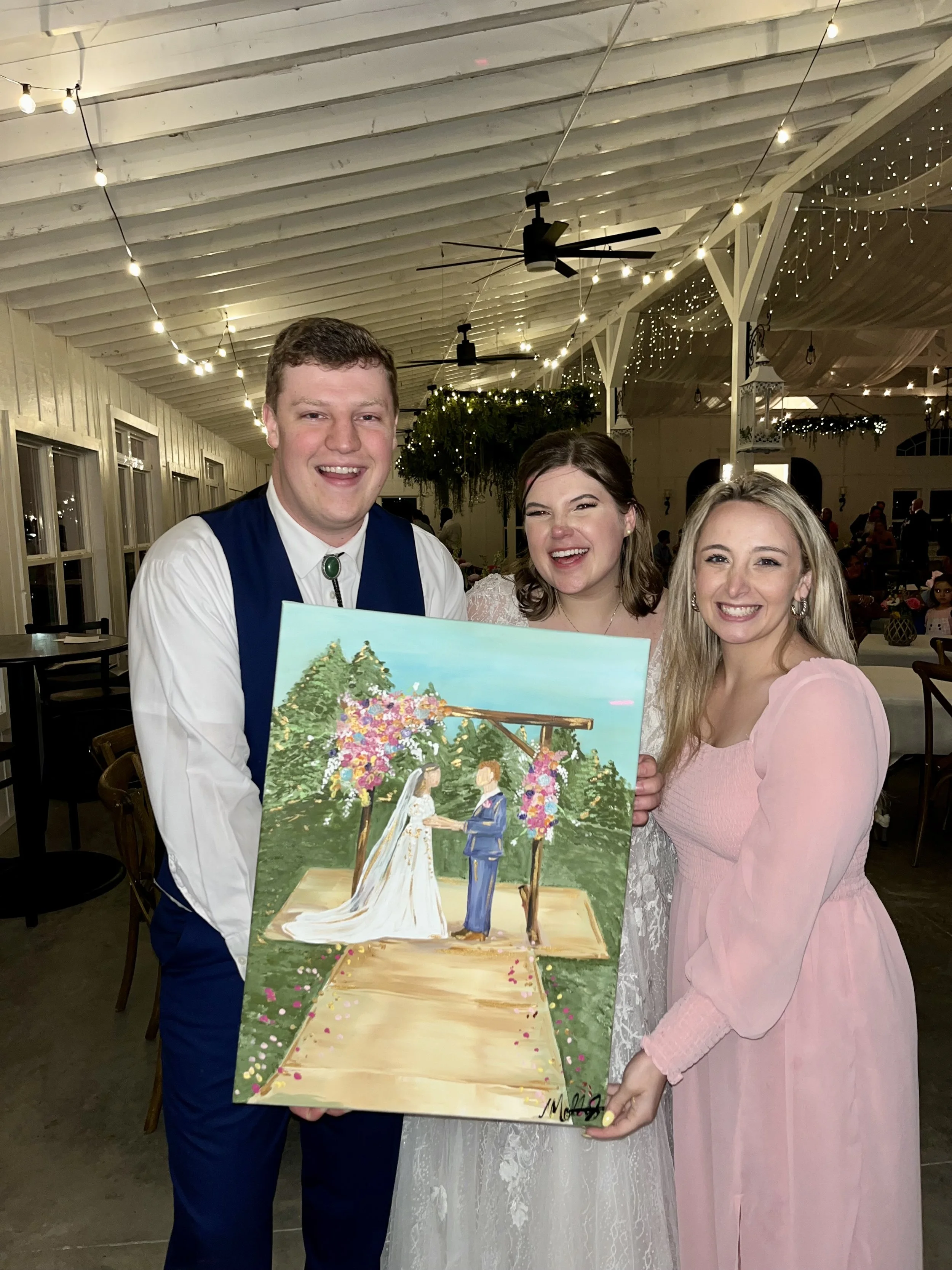 Live Wedding Painting in North Alabama