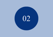 Blue background with a dark blue circle containing the number 02.