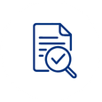 Icon of a document with a magnifying glass