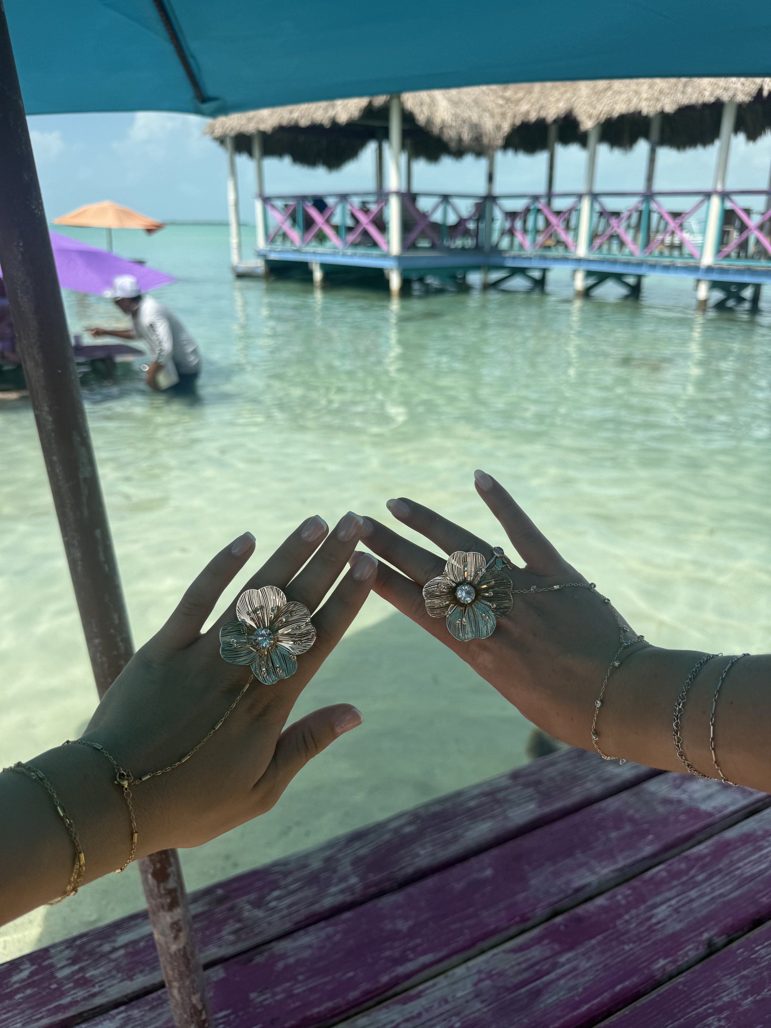Golden Hour Hand Chain + Statement Ring