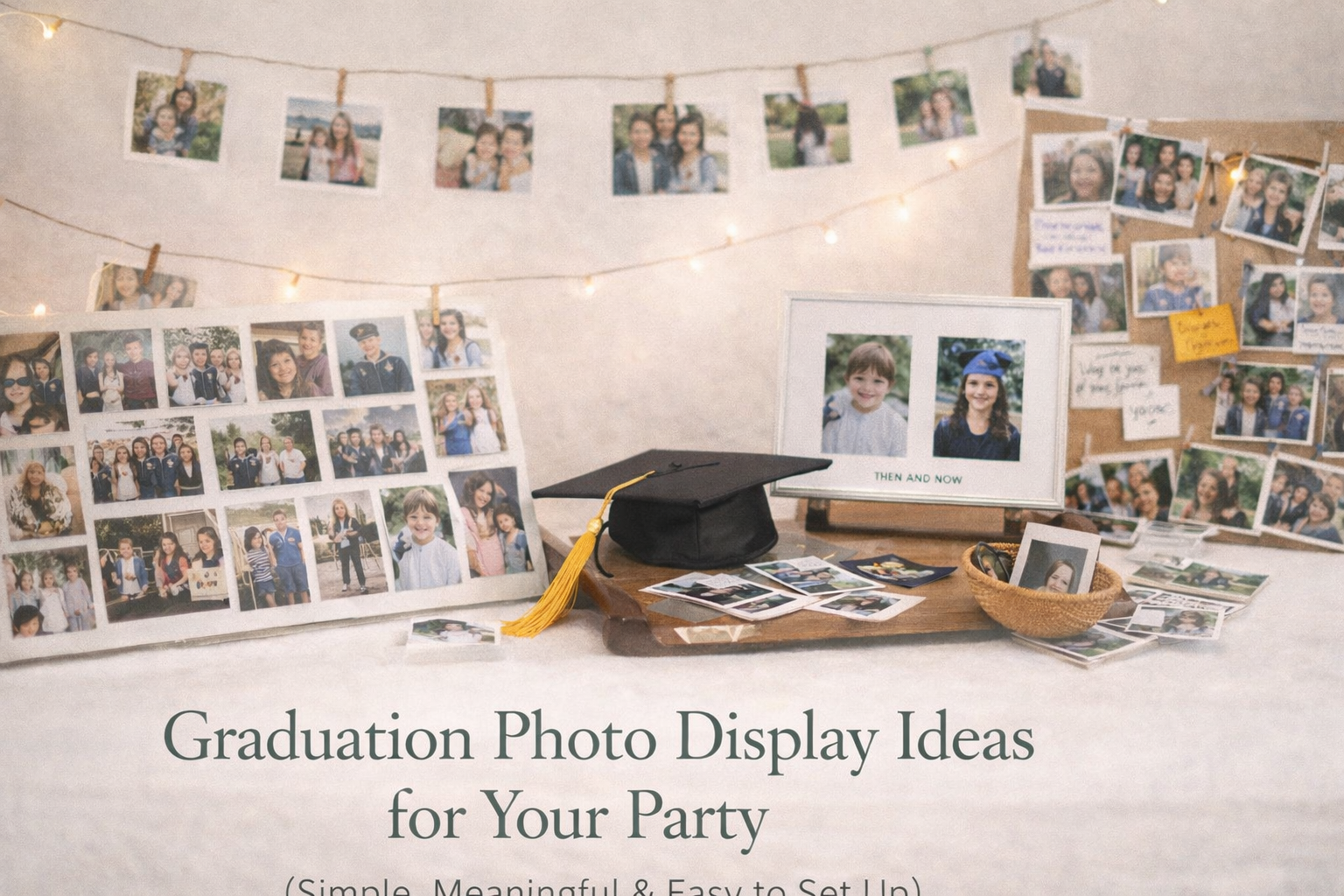 Graduation Photo Display Ideas for Your Party (Simple, Meaningful &amp; Easy to Set Up)
