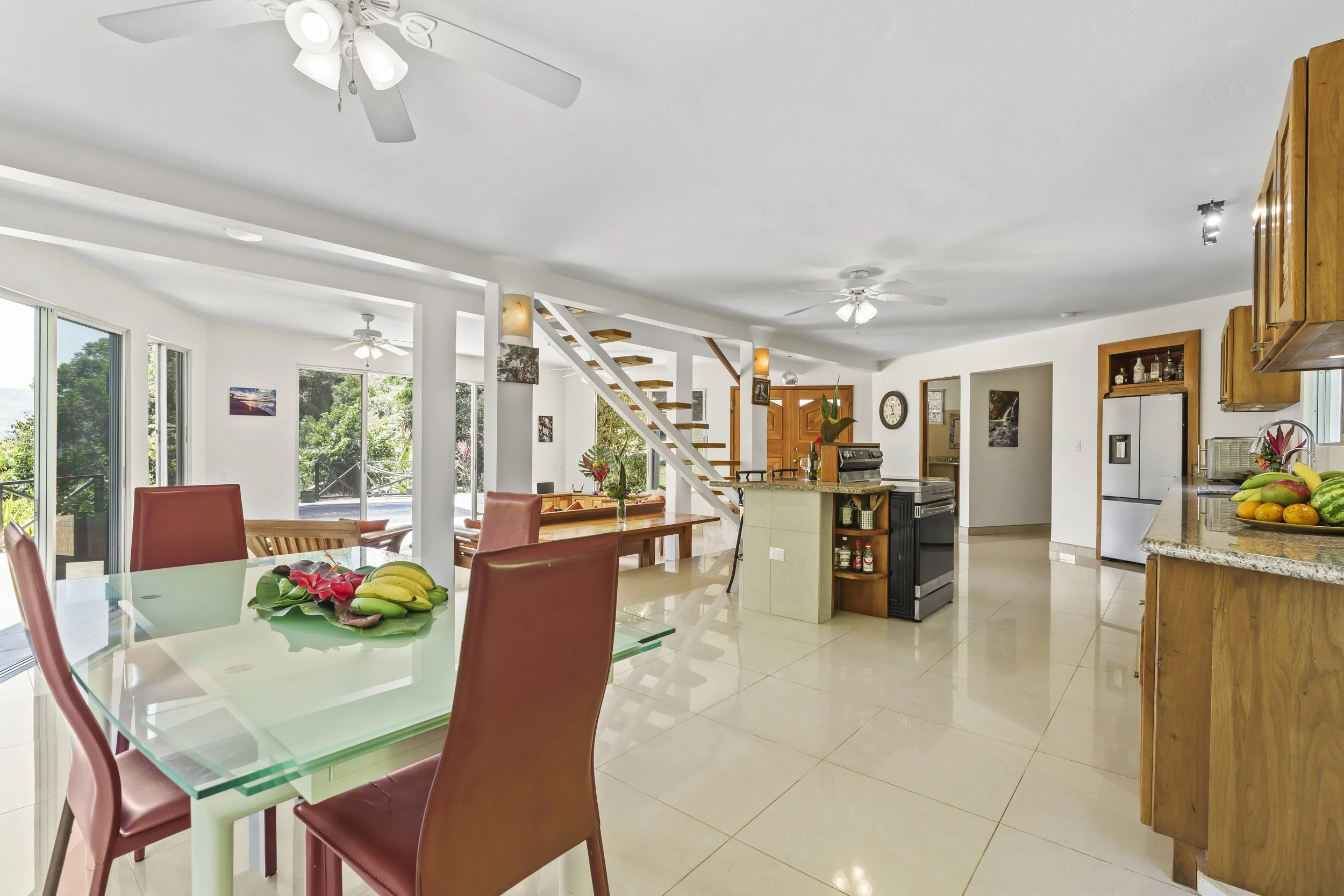 Kitchen and dining spaces designed for gathering and entertaining.