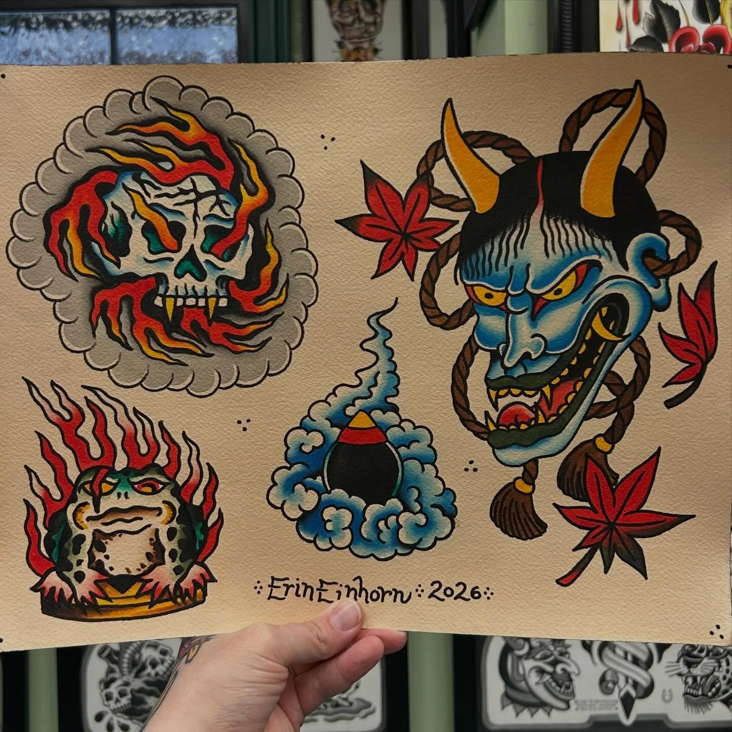 Newest sheet. All designs available in color or black &amp; grey as always. 
Booking April, May &amp; June. DM me for flash or custom tattoos.