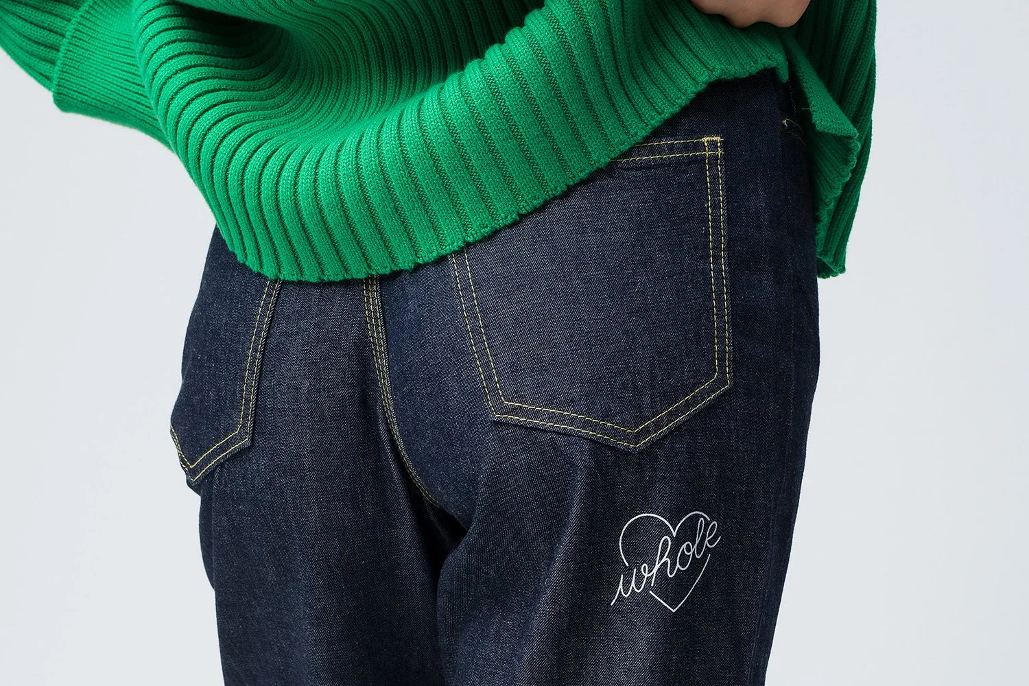 Sérigraphie miniature sur jean — Atelier A+ — Ron Herman — Jean André